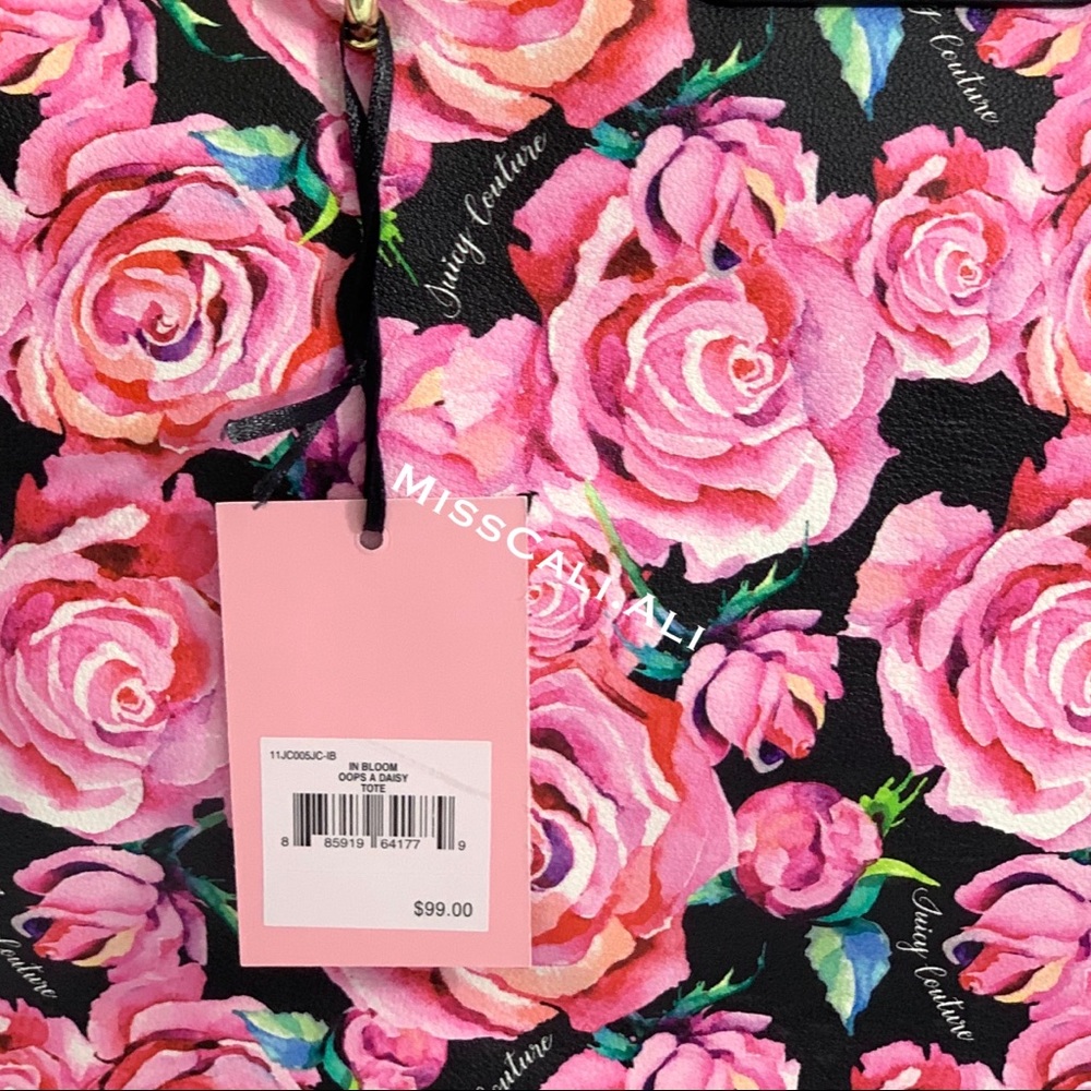 JUICY COUTURE SET 🌹 Floral Rose Tote Bag & Wallet - Picture 8 of 16